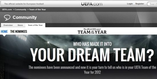 欧足联最佳阵容候选:皇马巴萨各6人 切尔西5虎