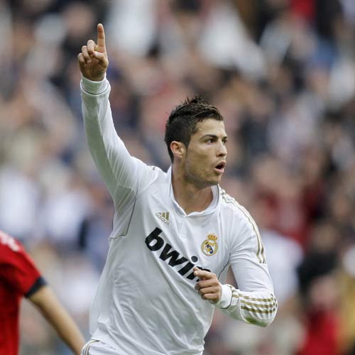 c罗单手指天霸气外露进球是c罗最好的朋友.